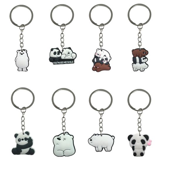 Schlüsselringe Drei nackte Bären Schlüsselbeutel Keyring Ring für Männer Kette Kid Boy Girl Party Gunst Geschenke Geeignete Schulbag Jungen Keychai ot8xp