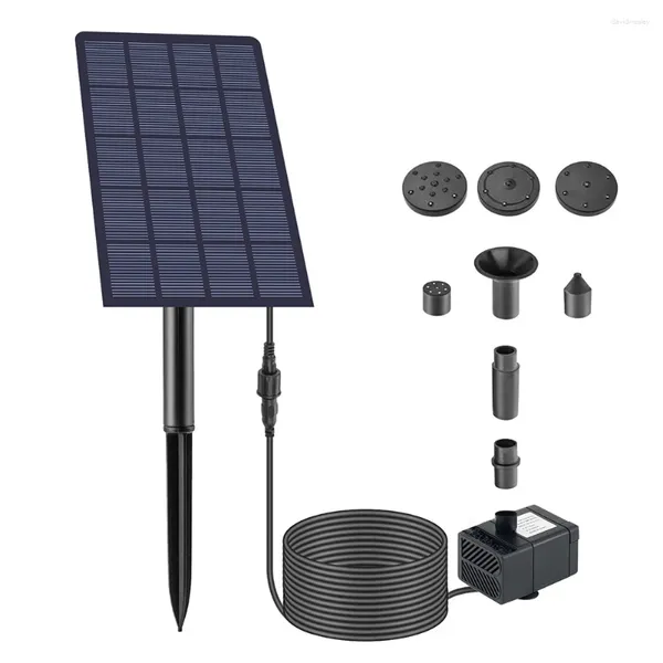 Decorações de jardim Bomba de aquário 5W 5V 200l/h com estaca Painel solar Painel de água Decoração de energia economia de energia IP68 kits à prova d'água para piscina