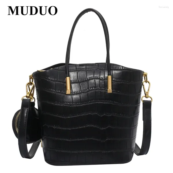Сумки на плече Muduo 2024 Женские сумки мода аллигатор кожаная кожа маленькая сумочка кошелек дамы сумки и сумочки