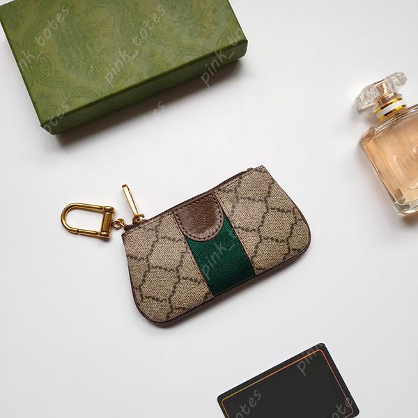Cambio femminile tascabile jumbo designer moneta borse porta portafoglio in pelle di lusso sacchetti di striscia per uomo lettere oro porta portachiavivo di portata con scatola -5