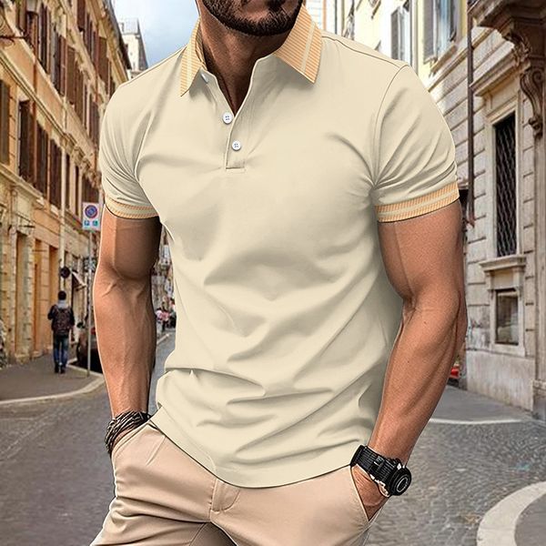 Cotton C Männer Hemd Kurzärmel Heißer Verkauf atmungsaktiv schnell trockenen Herren Polo -Hemden einfache Golf T -Shirts Polo Shirts Designer T -Shirt Kleidung T -Shirt Hochqualität