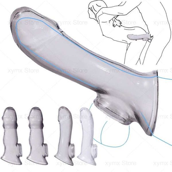 Altri oggetti di bellezza della salute Riutilizzabile di ingrandimento riutilizzabile Eiaculazione Anello di cazzo senza vibratori Orgasmo erotico Ring S per uomini Castità Cage Sex Shop Y240503