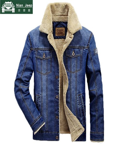 Plus Size M6xl Fashion Denim Jacke Männer Winter Woll Liner Warm Mens Jackets Marke Outwear Jeans Mäntel Männliche Cowboy -Kleidung LY19123332042