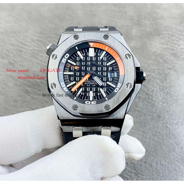 Superclone Carbon Glass 15706 42 мм ZF IPF Watches 15707 Швейцарские ааааа Механические 13,9 мм наручные часы APS Men Men Designers Ceramic Fiber Dive 3120 50713