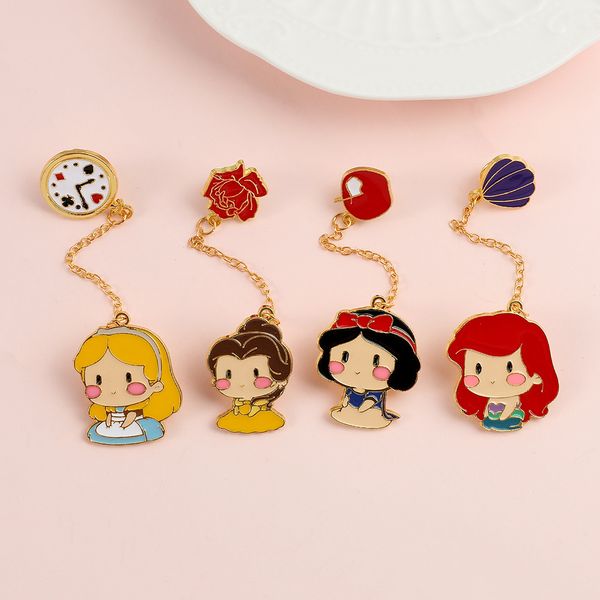 Kindheit Prinzessin Party Emaille Pin süße Anime -Filme Spiele Harte Emaille Pins Sammeln Sie Metall Cartoon Brosche Rucksack Hat Bag Kragen Revers Auszeichen