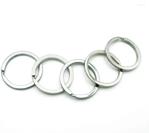 Keychains epackfree 50pcs metal plana key níquel Rings Bathening Rings para acessórios para chaves de carro em casa (três tamanhos)