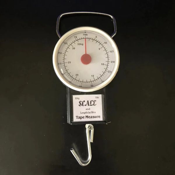 32 kg/75 libbre di pesatura della pesatura con/senza manico in gomma Portable Hanging Bilance Traveling Gagage Strumento