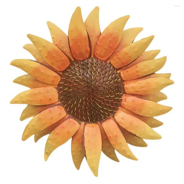 Depolama şişeleri güneş çiçek duvarı sahne kolye dekor asılı hassas ayçiçeği demir süsleme retro