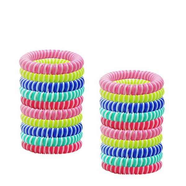 Eva Mosquito Repelente Partido da pulseira Favor de bracelete anti-bracelete de duas cores Planta essencial Óleo essencial Anti-Sting Bracelete elástica Bobina de mão espiral de mão atacado por atacado