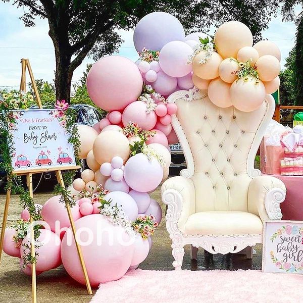 Decoração de festa Candy Macaron Pastel Balloon Arch Kit Garland Kit Baby Childre