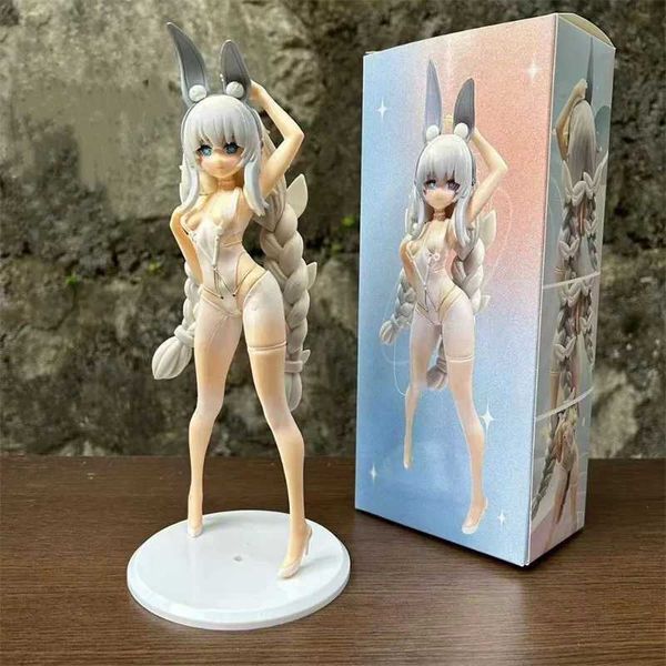 Figuras de brinquedo de ação Anime Azur Lane Le Mn Lapin Bunny Ver Kawaii Girl Girl Pvc Ação Figura Adultos Coleção Modelo Doll Toy Presente T240506