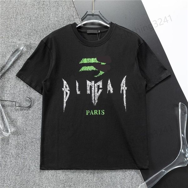 Alto algodão Hot Sale Hot Men Tirmina de luxo europeia Novo marca moda moda cool designer shirts tops casuais letras impressas tees asiáticos size m-xxxl