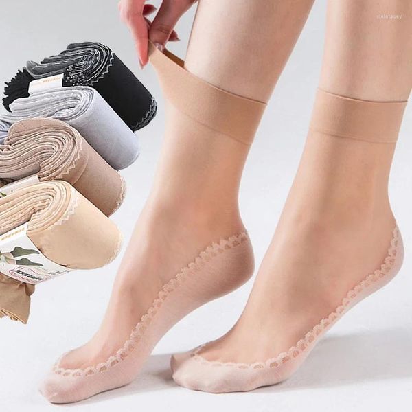 Kadın Çoraplar İlkbahar Yaz Yumuşak Velvet İpek Slip Slip Botth Sclice Şeffaf Bayanlar Ultra Dramlar Nefes Alabası Çorap Çorap
