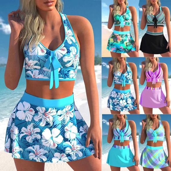Swimwear's Swimwear Summer Fashion Design Bikini Due pezzi Set olio dipinto di fiore Top Top Sports Beach Wear S-6xl