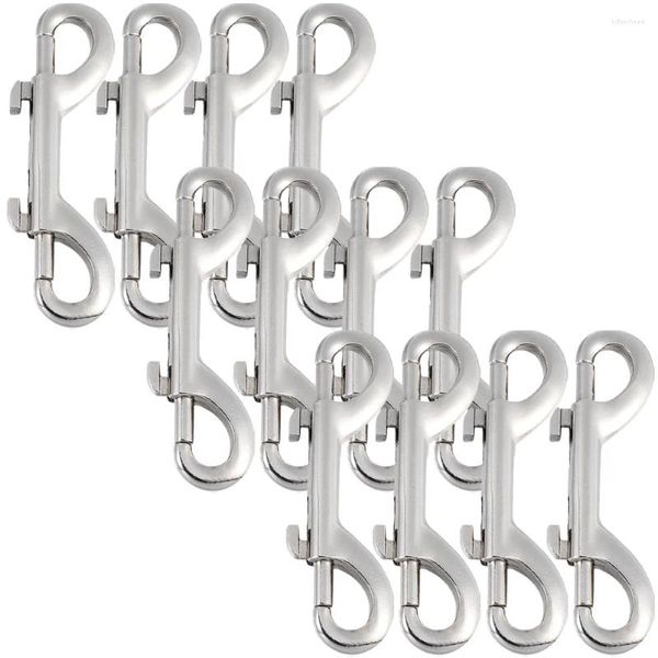 Colarinhos de cachorro 12 pcs dupla fivela animais de estimação de metal snaps ganchos de cordão de backpack de backpack de traços de corrente