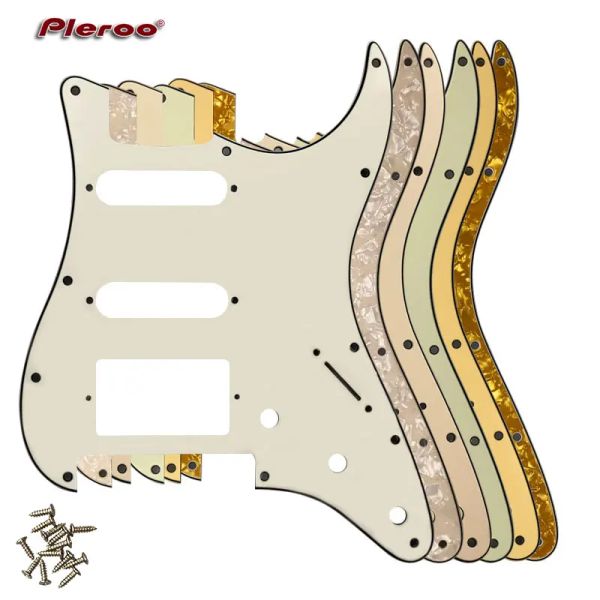 Acessórios Pleroo Guitar Pickguard para nós 11 furos de parafuso Strat com Floyd Rose Tremolo Bridge Paf Humbucker Single Hss Scratch Plate