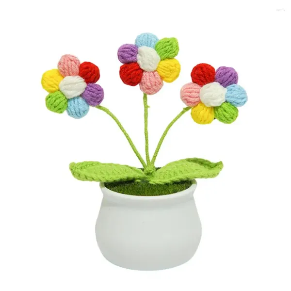 Декоративные цветы экологически чистые аксессуары для домашних аксессуаров ручной вязаной крючко