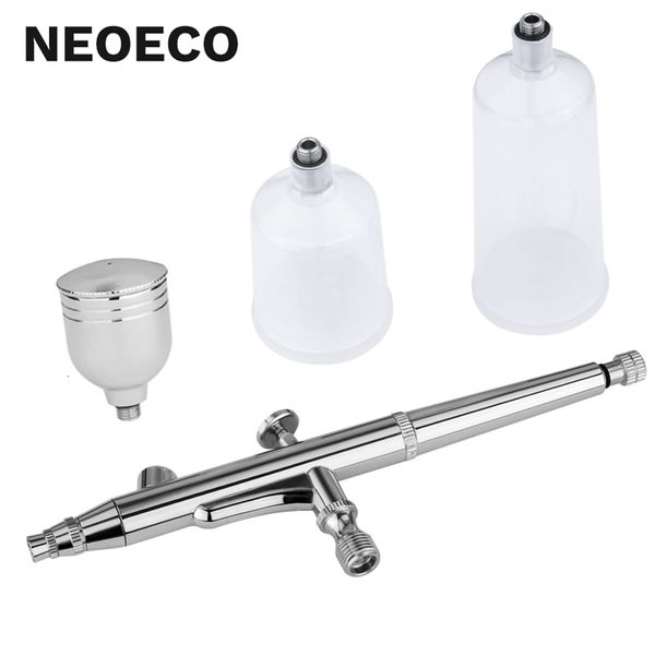 20cc 40cc Airbrush Sprühpistole Schwerkraft -Futter -Doppel -Action -Luftpinsel -Sprühgerät Tattoo Nagelwerkzeug 0m großer Tasse Friseur Verwendung Y240423