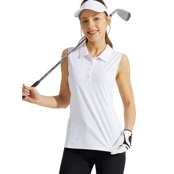 Lu-529 Mulheres novas camisas de golfe tênis de tênis sem mangas de lazer pólo esportes de lazer as camisetas femininas blocos de raios ultravioleta