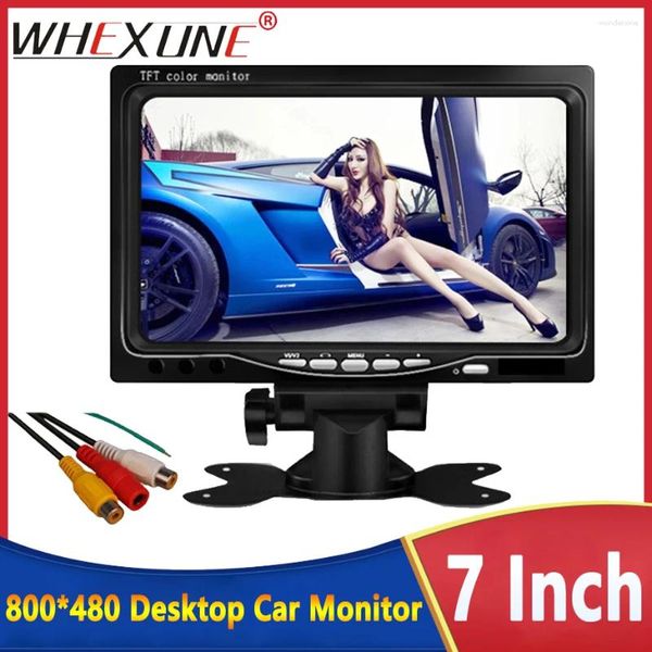 Auto Monitor 7 Zoll TFT 2 Wege Videoeingang Auto Rückfahrdarsteller Home Security Überwachung Kamera LCD Dual -Verwendung -Anzeigezubehör