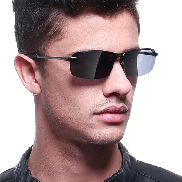 Óculos de sol polarizados da moda Men Designer Night Vision Eyewear Man Uv400 Day Night Sun Glasses 15 Cores para Macho 273s