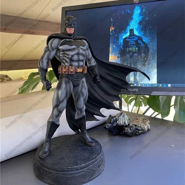 Figuras de brinquedos de ação gigante 38cm Cavaleiro Dark Batman Anime Modelo de Ornamento Toys GK Ação Figura Liga da Justiça Batman Ornament Gift T240506