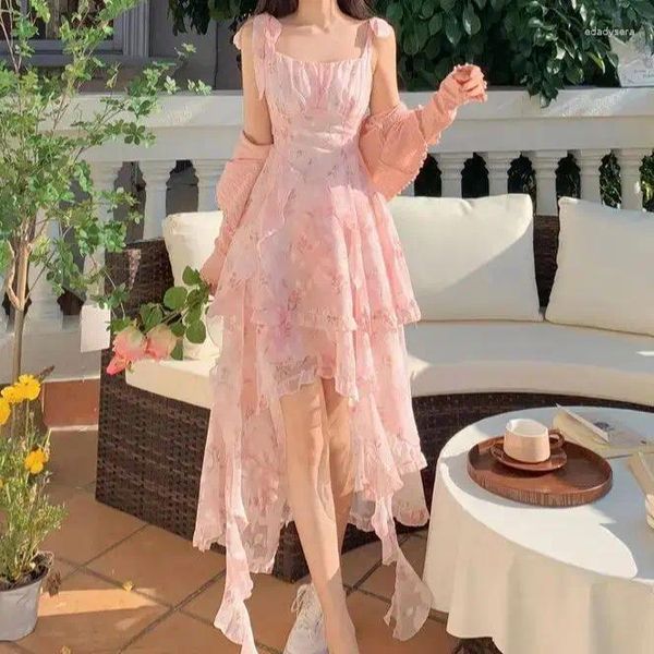 Arbeitskleider Blumenprinzessin Rock Sommer Design Sinn Französisch Erste Liebe sanftes Mondlicht Kleiderfloral Kleid Kleid zweiteilige Set