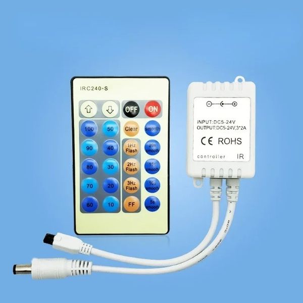 DC12V 24V LED Dimmer Switch 24 Tasten IR -Fernbedienung für einsfarben