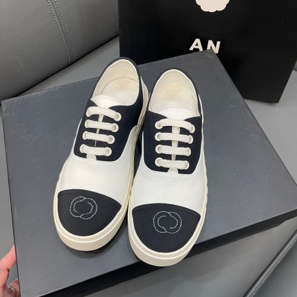 Canale di alta qualità Preppy Style Scarpe casual espadrille adorabile escursioni estate per estate scarpe a bassa tela da tennis nero outdoor lady sneaker da donna piatto da donna piatto