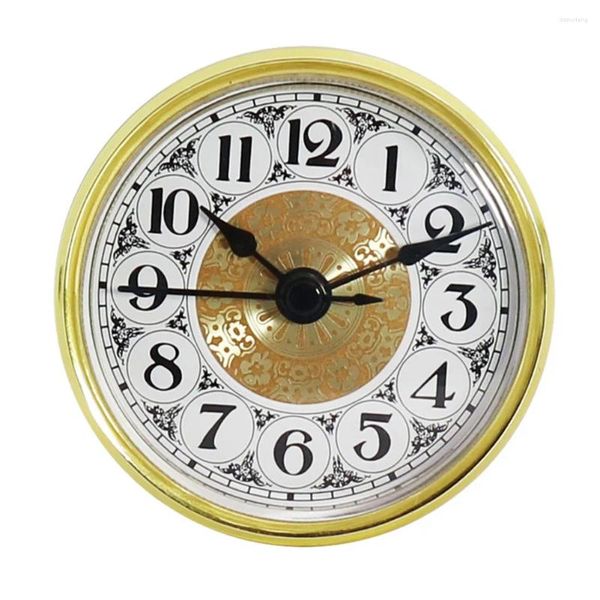 Uhrenzubehör hochwertige Quarzuhr Einsatz Insert Home Decor Gold Colored Trimmbewegung Kunststoff Präzision Premium arabische Zahl