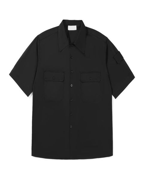 23SS Bloups Men Fashion New Classic Shirts Sleeves Short Designer Summer Butterfly Tail Design impressão de lapela respirável PACK1813585