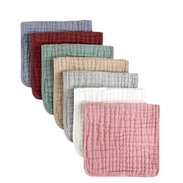 Havlu cüppeler 6pcs bebek muslin geğirme bezleri 6 katmanlar nefes alabilen el bezleri pamuklu bezler erkekler için kızlar bebek mendiller duş havlusu