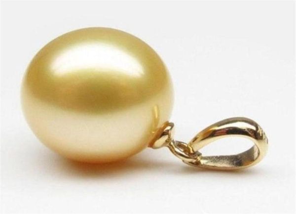 16 mm do mar do mar do sul colar de pingente de pingente de pérola dourada natural 14k clasco dourado288h2227399