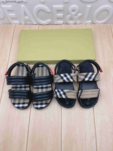 Scillatore Luxury Baby Fashion Sandals Summer Sandals for Boys Girl dimensioni 26-35 scarpe da design per bambini sandalo per bambini compresa la scatola da scarpe di marca Q240409