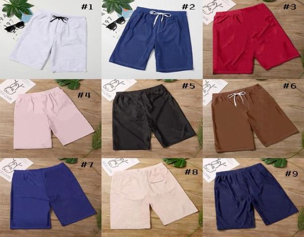 9 Farben Optionale Strandhosen Men039s Shorts Casual Plain Board Shorts Sommerstil Men039s Beach Schwimmshorts High Quali9361160