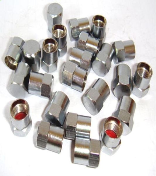 40 PCSLOT HEI MEVE esagonale Valvola per pneumatici metallici Valvola di alta qualità Valvola per pneumatici per auto Copriture in ottone Cromo Finitura 8v1 Fili Whole5033948 Whole5033948