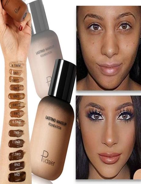 Face Foundation Cream Center Cobertura completa Base foste Maquiagem Profissional Corretor de tom de pele para a pele escura Pessoas negras6381394