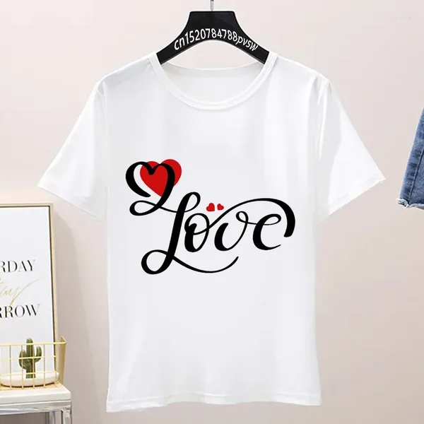 Magliette da donna 2024 Summer Street Fashion Network Aesthetics Fairy Y2K Fugges Top Slim Fit Girl Girl T-shirt Romantico
