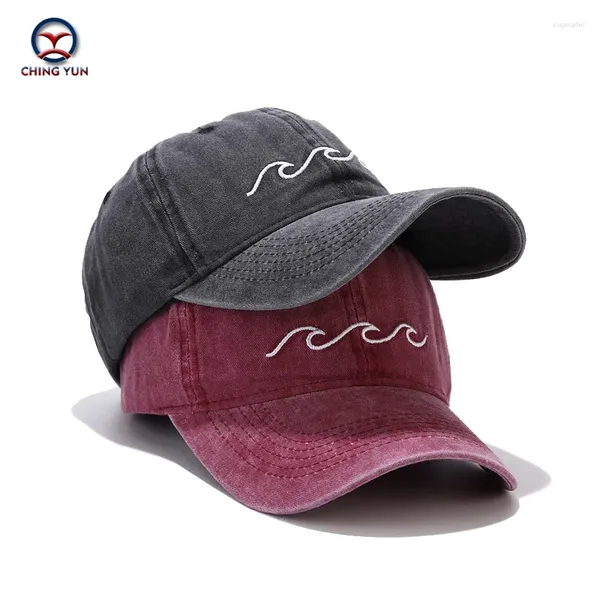 Caps de bola Baseball Cap bordado chapéu lavado vintage All-Match Unisex Four Seasons Proteção Sun angustiada ao ar livre