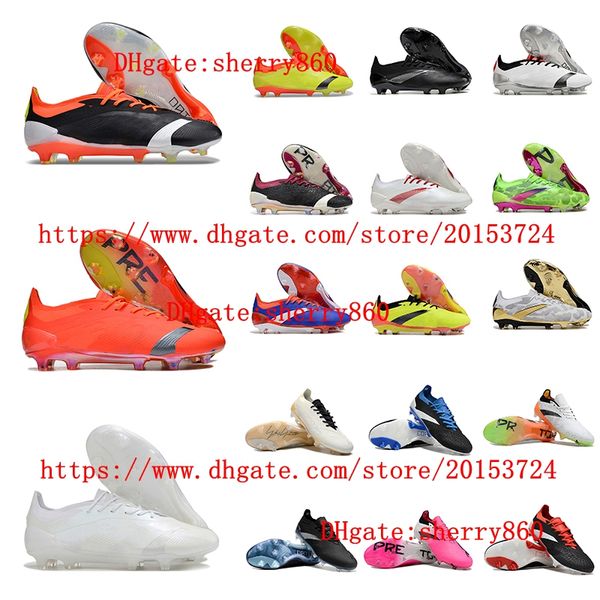 Yüksek Üstler Futbol Ayakkabıları 30. Yıldönümleri 24 Elite FG Siyah/Mavi/Red Cleats Trainers Erkek Açık Futbol Botları