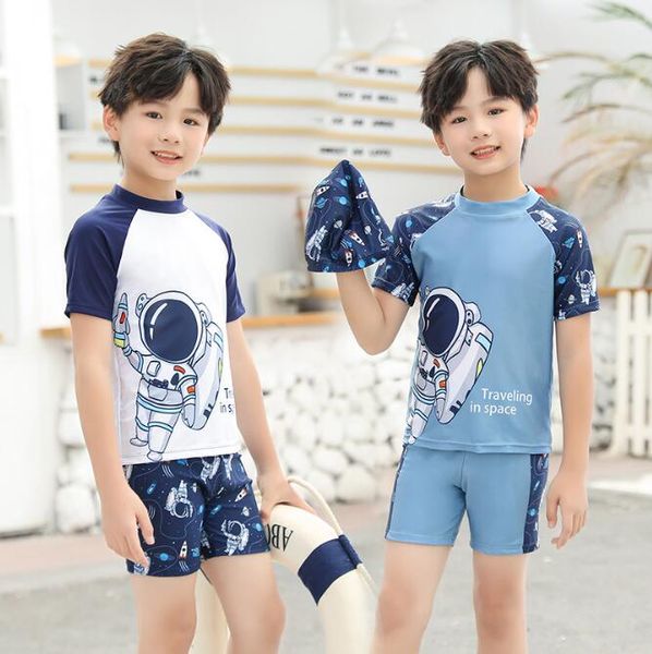 Menino infantil de menino 2024 Hot Fashion Bathing Bathing Suit de impressão infantil de desenho animado