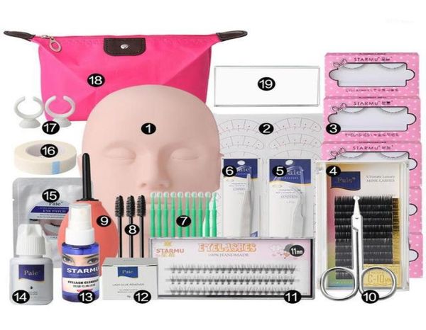 Ciglia false ciglia semi permanenti estensioni individuali arricciatura cimella eye starter kit di trucco di bellezza utensile12737960