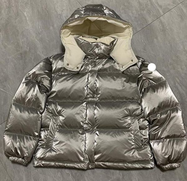 Designer Women Down Giacca Distintivo ricamato Donne inverno Silver Dazzle Puffer Coat Jackets Donna Taglia 0122748147