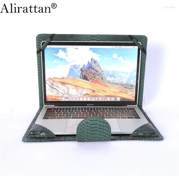 Borse a tracolla Alirattan MacBook Laptop Case per donne 2024 Fashion Air Pro 13,3 pollici Frizione in pelle con manica a cartella INS