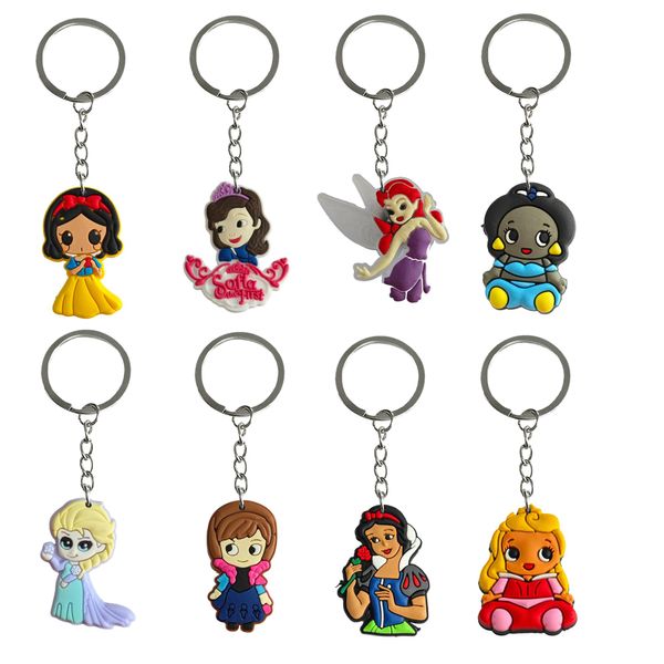 Keychains Lanyards Prinzessin Keychain für Kinderparty bevorzugt die Keyring -Rucksäcke Schlüsseltasche Handtasche Charme Frauen geeigneter Schulbag Anhänger OTERN OTERN