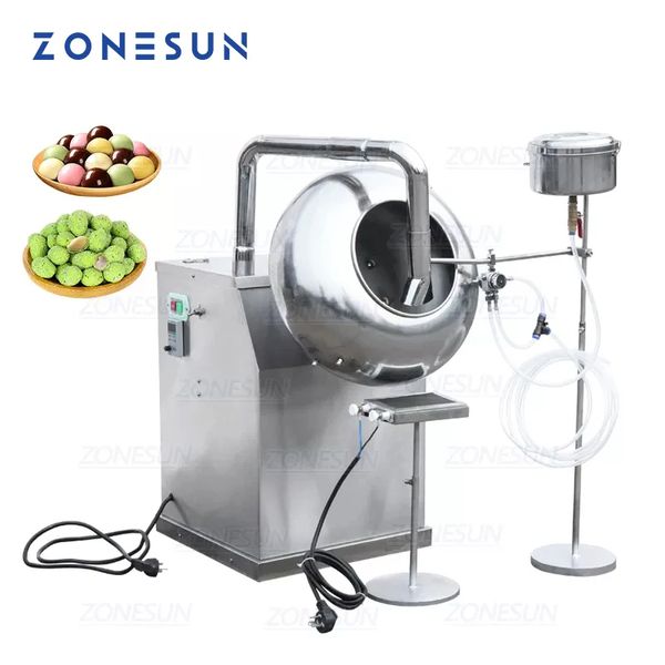 Zonesun by-300 Macchina automatica di rivestimento di zucchero per alimenti a noccioline di arachidi di cioccolato gums coater caramelle coater