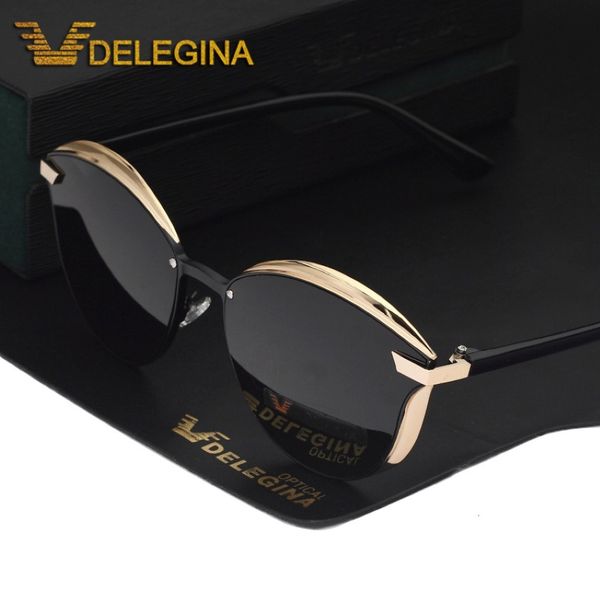 Occhiali da sole polarizzati femminili di moda Donne gatto glande oculari da donna Specchio da sole con scatola Oculos de Sol BW1935 Y200619 290i