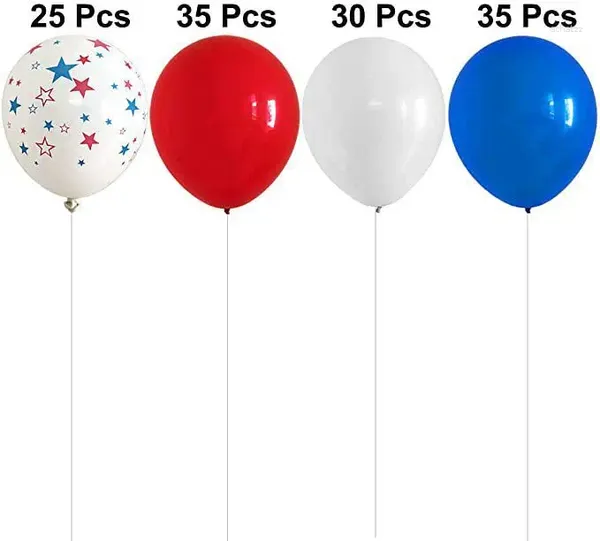 Decorazione per feste 125 PCS Star Balloon Latex Decorazioni blu bianche rosse Ballons per l'indipendenza del 4 luglio