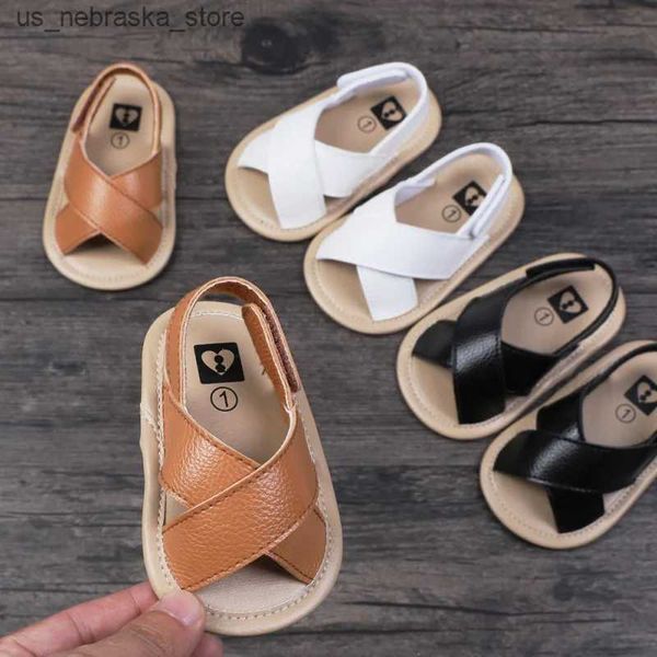 Slipper Summer Baby обувь дышащие и анти -скольжение с сандалиями для дизайна кисточки мягкие подошвы для дошкольных детей Первый шаг Q240409