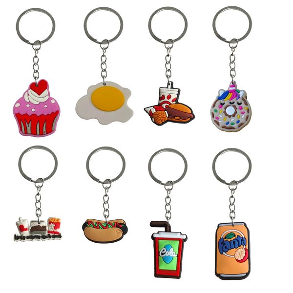 Key Rings Food Keychain per il compleanno della festa di Natale Bomboniere Gift Boys Ring Girls Girling Keyring BASSAGGIO MINI CINE CLASSR OTFVP